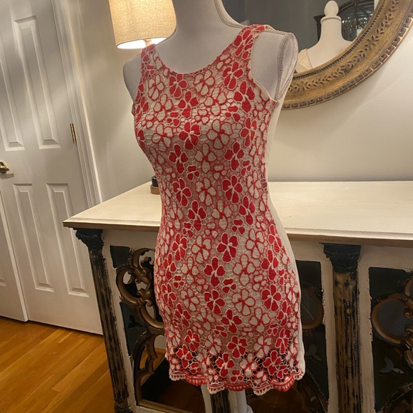 2/$35 Laundry by Shelli Segal Stunning Embroidered Dress size 0 XS - Picture 1 of 6